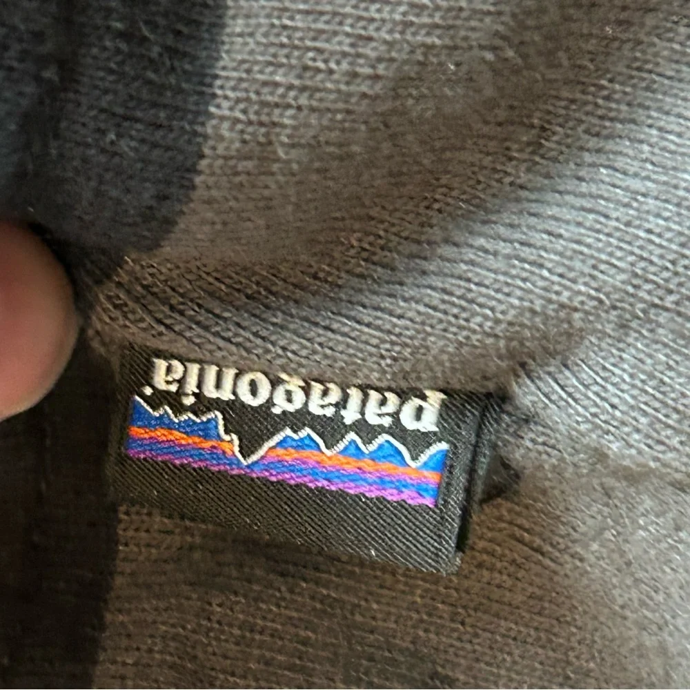 Patagonia Womens Medium 3/4-Sleeved‎ Sender Rugby Henley Stripe Dress Gray Black